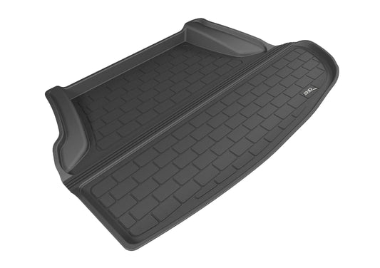 Black 3D MAXpider cargo liner for Infiniti Q50 2016-2019, rubber floor mat with textured surface for durable cargo protection.