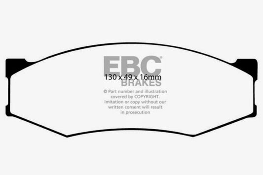 EBC Ultimax2 front brake pads for Infiniti M30 3.0L 90-93, OE style brake pads with metal backing plates