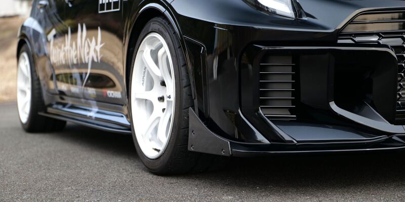 HKS Type-S body kit front spoiler for Toyota GR Corolla GZEA14H Gen2, enhanced aerodynamic design and fitment.