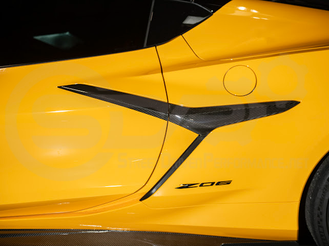 2023+ CHEVROLET CORVETTE C8 Z06/ E-RAY / ZR1 | CARBON FIBER SIDE AIR INTAKE DOOR GARNISH LOWER TRIM PAIR