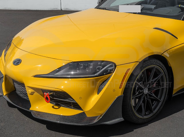 2020-Up Toyota GR Supra A90 A91 | A91 Package CARBON FIBER 3 Piece Front Bumper Lip Splitter Ground Effects