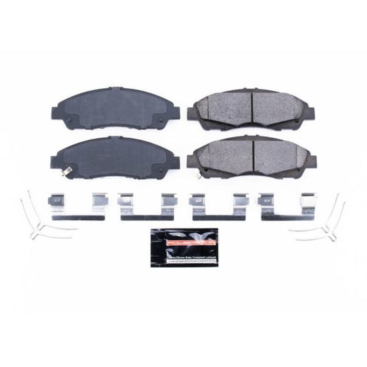 PowerStop Z23 Evolution Sport brake pads with hardware for 2018-2019 Buick Enclave front brake system.