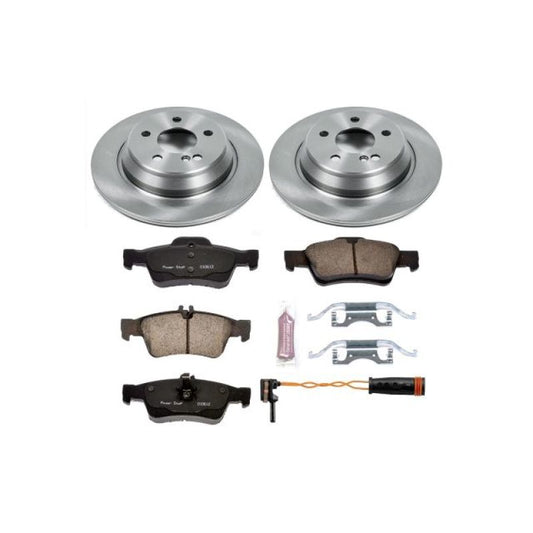 PowerStop OE rear brake kit for Mercedes-Benz CL500 2003-2006, includes brake pads and hardware for reliable stopping power.