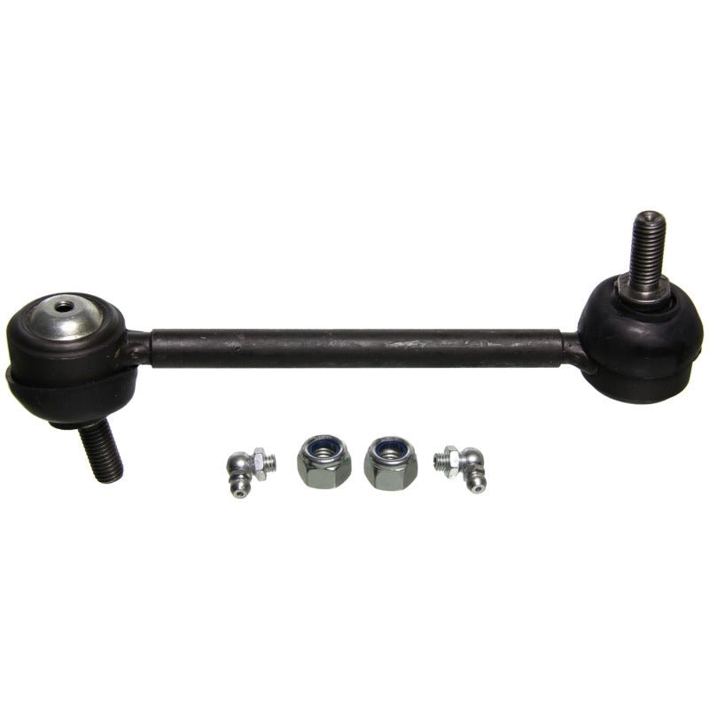 Moog rear sway bar endlink kit for Kia Optima 2001-2006, showing metal sway bar link components on a vehicle suspension system.