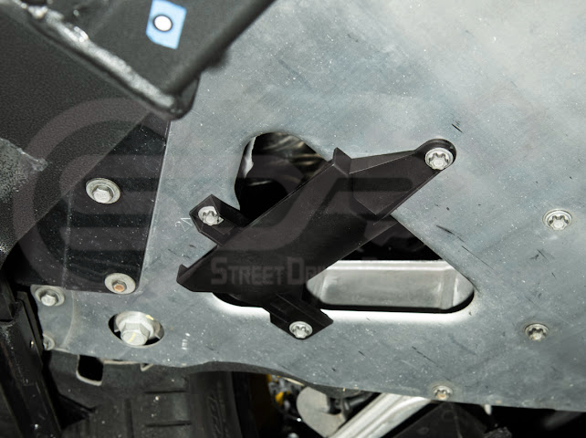 Pair of Street Driven Performance underbody air deflector cooling duct scoops for 2020-up Chevrolet Corvette C8 exterior trim.