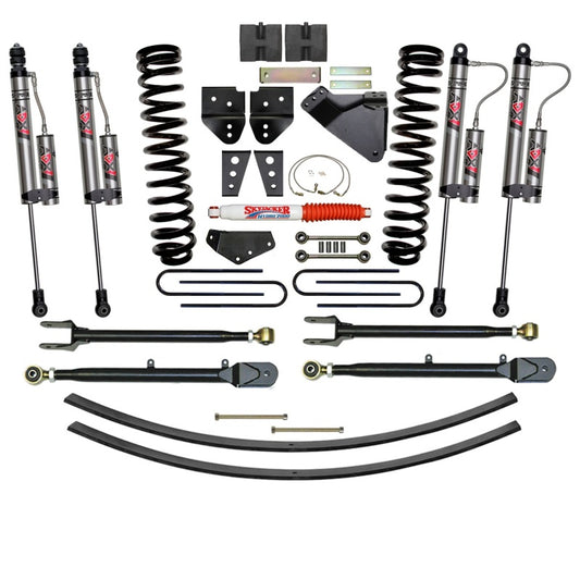 Skyjacker 8.5-inch lift kit for Ford F250 4WD Diesel trucks, showing assembled suspension components and lifted stance.