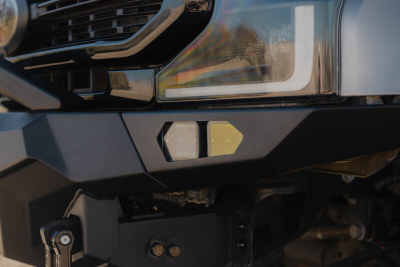 Steel front bumper for Ford Super Duty F-250/F-350 from DV8 Offroad Spec Series, rugged and durable for off-road use.