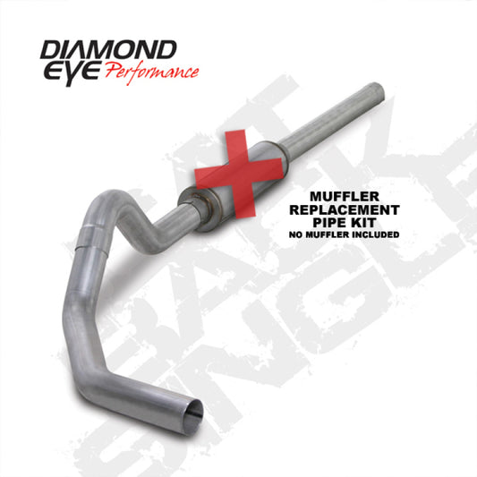 Diamond Eye Performance Catback exhaust pipe for 2004.5-2007.5 Dodge Ram Cummins 600, showing the replacement pipe with polished finish.