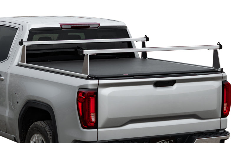 Access ADARAC M-Series ladder rack installed on a 2004-2013 Chevy/GMC full-size 1500 truck with a 5ft 8in bed.