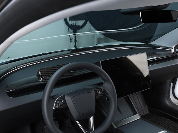 2017-UP TESLA MODEL 3 & Y CARBON FIBER INTERIOR INSTRUMENT TRIM
