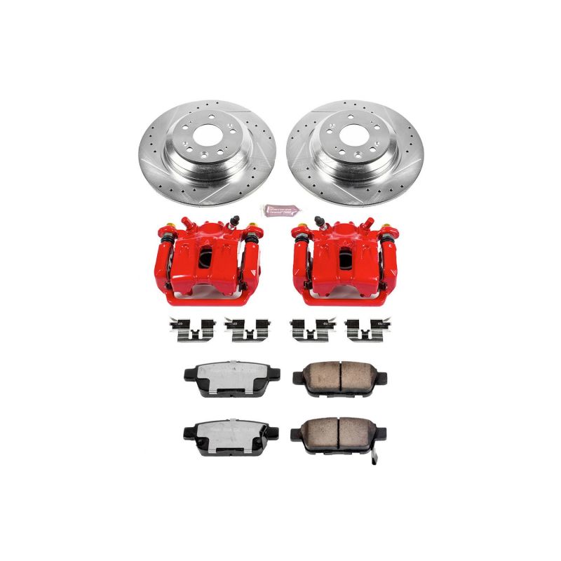 PowerStop rear Z36 brake kit with calipers for Acura TL 2009-2014, designed for truck and tow performance braking.