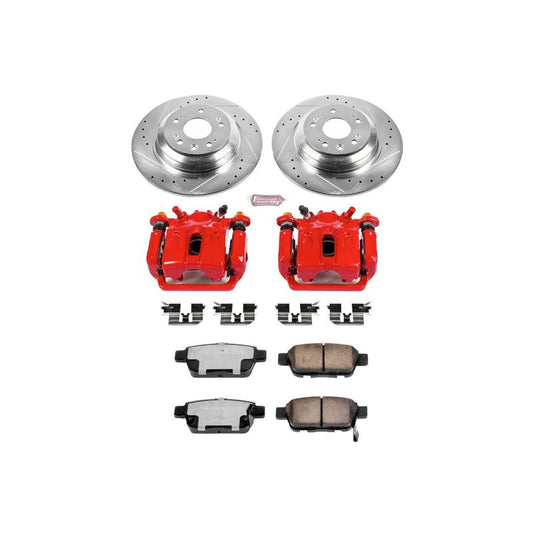 PowerStop rear Z36 brake kit with calipers for Acura TL 2009-2014, designed for truck and tow performance braking.