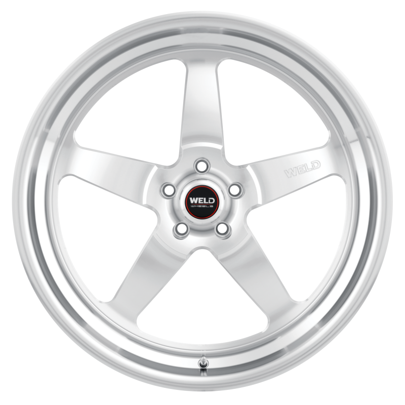 Weld Ventura Street 22x8.5 cast wheel with gloss machined finish, showing detailed view of the non-BL wheel design.