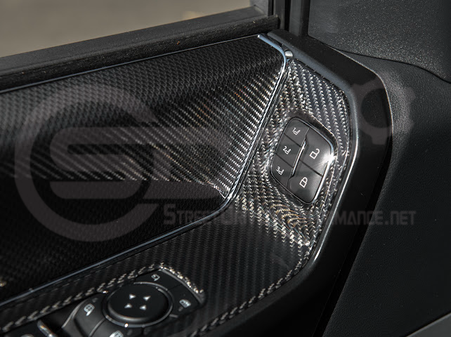 2021-UP FORD F-150 | FACTORY STYLE CARBON FIBER FRONT DOOR GLASS LIFTING PANEL COVER