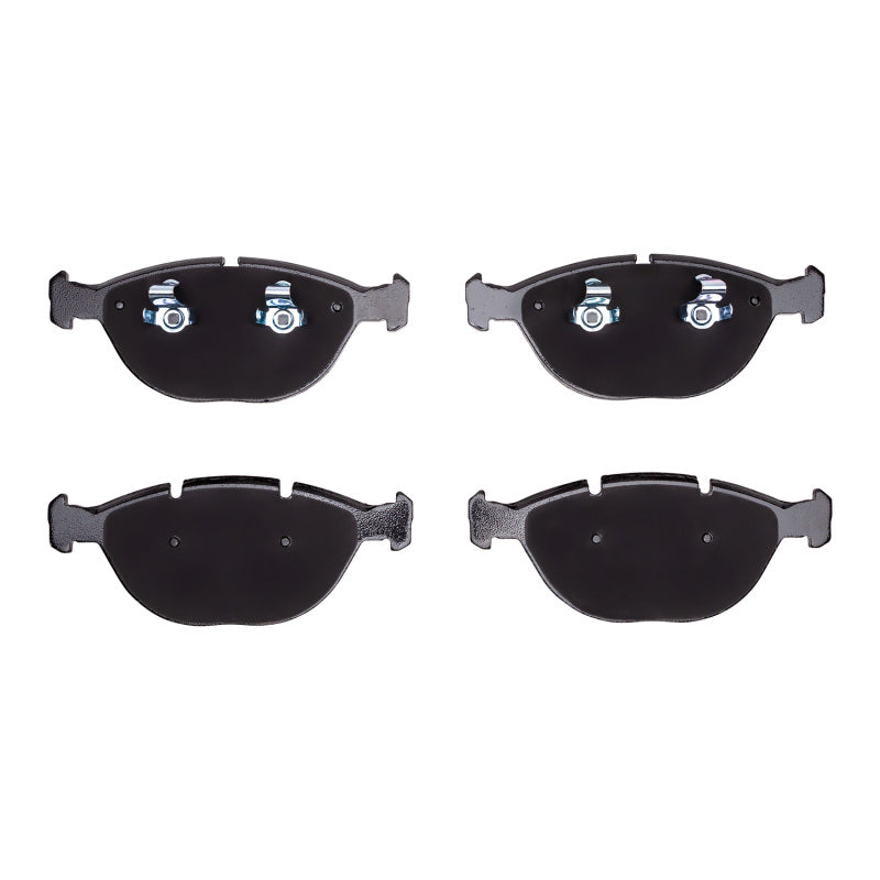 BMW X5 front ceramic brake pads by R1 Concepts, OE quality brake pads with detailed metal backing and friction surface.