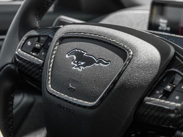 2021-Up Ford Mustang Mach-E |INTERIOR Carbon Fiber Steering Wheel Center Trim