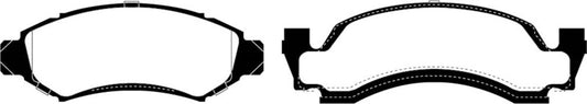 EBC Ultimax2 front brake pads for 1974 AMC Ambassador 5.0L, OE quality brake pads with metal backing and friction material