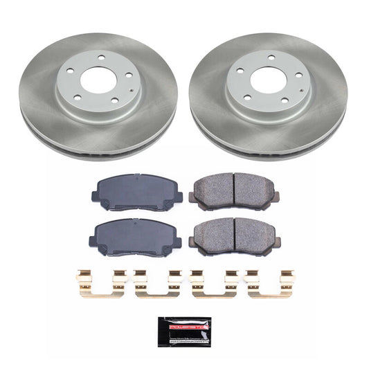 PowerStop brake rotor kit for Mazda CX-5 2013-2015 front semi-coated performance brake kit with blank rotors.