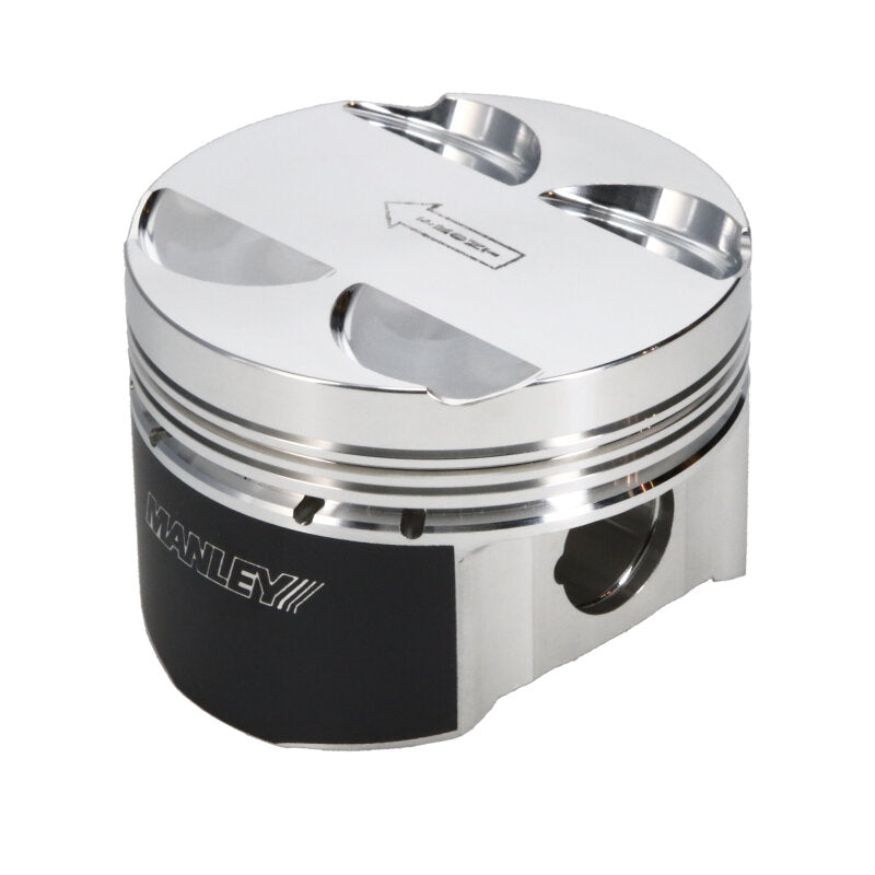 Manley Performance forged Mitsubishi 2.0L 4G63 piston set with 85mm bore, 1.375in compression height, and -8.00cc volume.