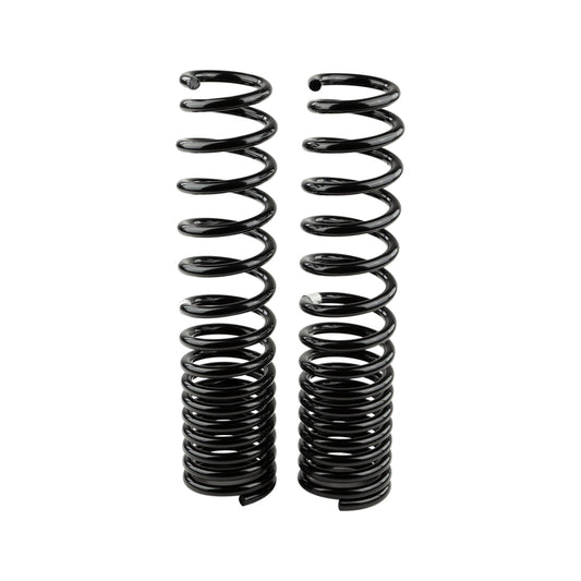 Old Man Emu ARB/OEM 2021+ Ford Bronco front coilover springs set for medium loads, showing coil springs in a vehicle suspension system.