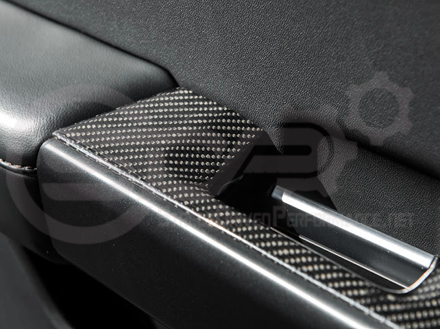 2021-UP FORD F-150 | FACTORY STYLE CARBON FIBER REAR DOOR SWITCH PANEL TRIM COVER