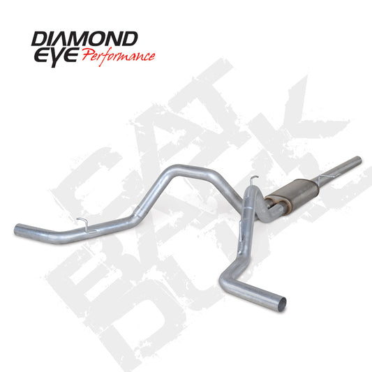 Diamond Eye Performance Catback exhaust system for Ford F150 5.4L 2004-2008, featuring dual gas outlets and polished finish.