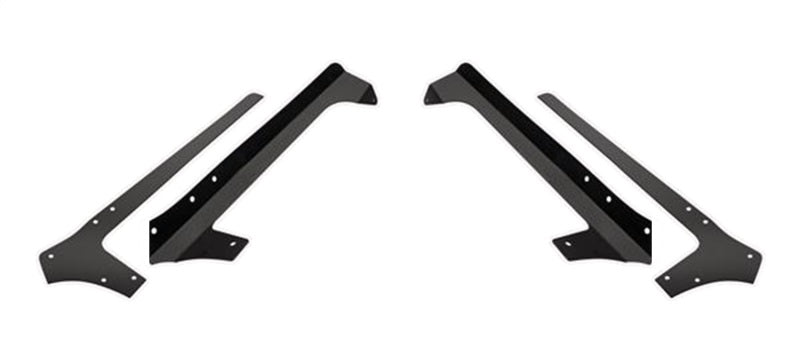 Putco roof bracket kit for Jeep Wrangler JK 2007-2018, 50-inch straight roof rack brackets installed on vehicle roof.
