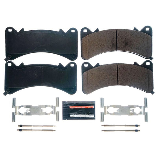 PowerStop Z23 Evolution Sport brake pads with hardware for front of 2017-2019 Cadillac Escalade, performance brake replacement