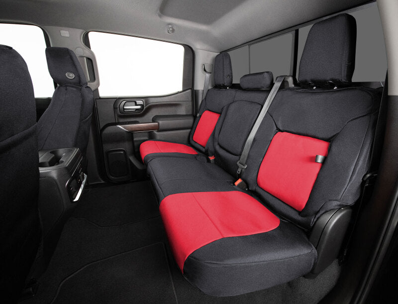 Covercraft Endura PrecisionFit second row seat covers for Toyota Grand Highlander, custom-fit upholstery in durable fabric.