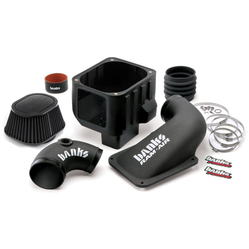 Banks Power Chevy 6.6L LLY/LBZ Ram-Air Intake System with dry filter, short ram air intake for improved engine airflow.
