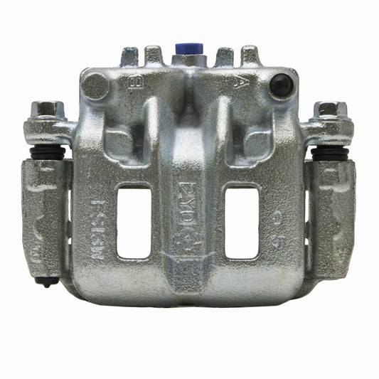 Silver zinc coated DFC OE brake caliper for Mitsubishi Montero 2000-2006, front-right replacement part.