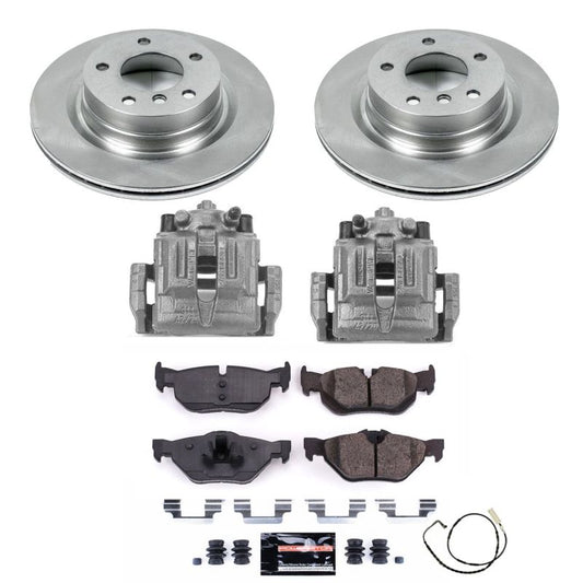 PowerStop rear brake kit with calipers for 2006 BMW 325i, OE-style autospecialty brake components, includes calipers and hardware.