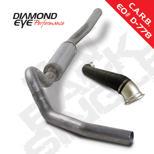 Diamond Eye Performance Catback Exhaust for 2006-2007 Chevy/GMC 6.6L Duramax 2500/3500 with TDP stainless steel, single outlet.