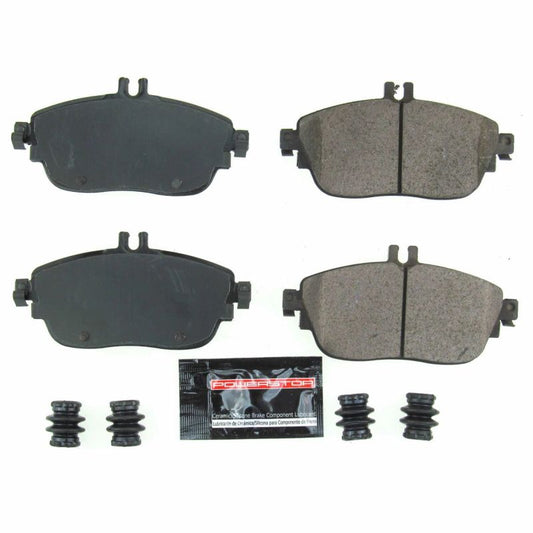 PowerStop Z23 Evolution Sport brake pads with hardware for 2017-2019 Infiniti QX30 front brake system.