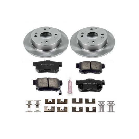 PowerStop OE rear brake kit for 1997 Acura CL, includes brake rotors and pads for enhanced stopping performance.