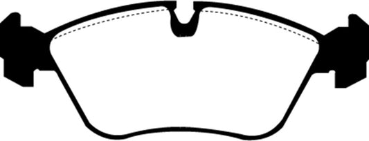 EBC Ultimax2 front brake pads for 1993-1997 Volvo 850 2.3 Turbo, OE style, showing the brake pad set and packaging.