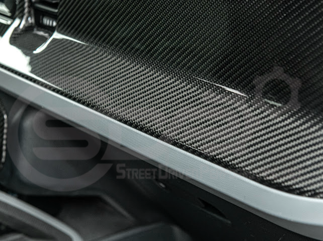 2021-UP FORD BRONCO CARBON FIBER PASSENGER SIDE DASHBOARD AC OUTLET PANEL COVER