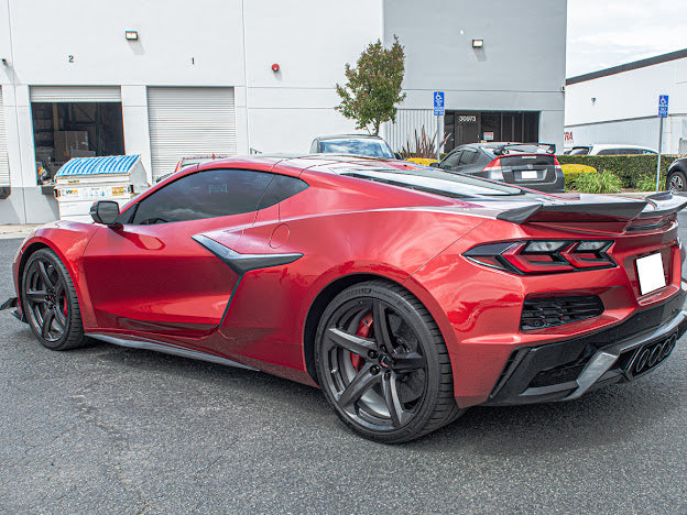 2023+ CHEVROLET CORVETTE C8 Z06/ E-RAY | CARBON FIBER SIDE FENDER VENT DOOR HANDLE TRIM PAIR