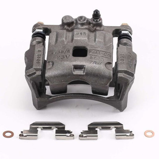 PowerStop front left OE brake caliper with bracket for Ford Fiesta 2011-2017, automotive replacement part.