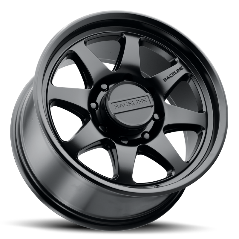 Raceline 962B Maverick forged 18x9-inch satin black wheels with 6x135 bolt pattern, 18mm offset, and 87.1mm bore.