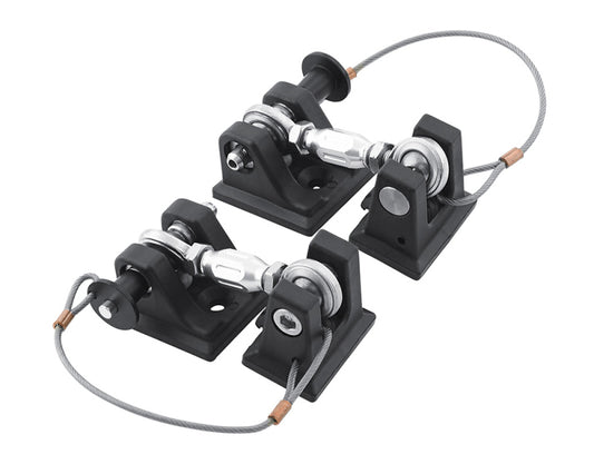 DV8 Offroad Jeep JK hood hold downs with durable hood pins for 2007-2018 Jeep JK models, securely fasten the hood.
