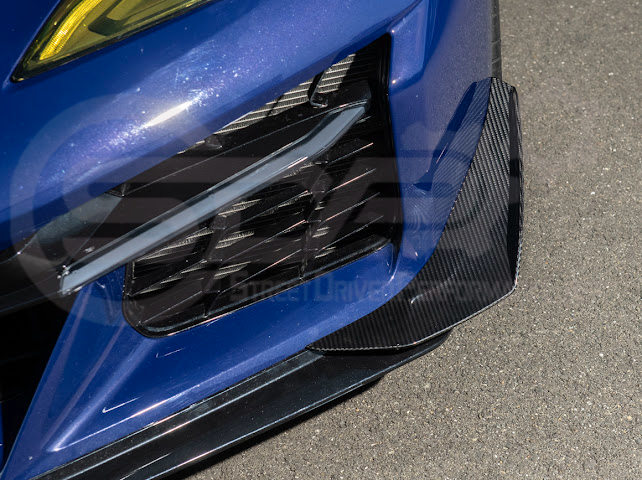 2023-UP CORVETTE C8 Z06, E-RAY, ZR1 | Z07 PERFORMANCE PACKAGE CARBON FIBER FRONT BUMPER SIDE CANARDS DRIVE PLANES PAIR