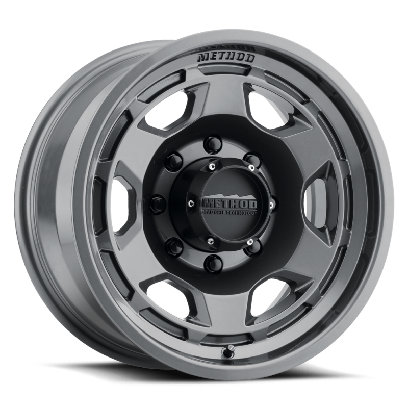 Method MR708 Bead Grip cast wheel, 17x9 inches, gloss titanium finish, 8x170 bolt pattern, -38mm offset with 130.81mm bolt circle