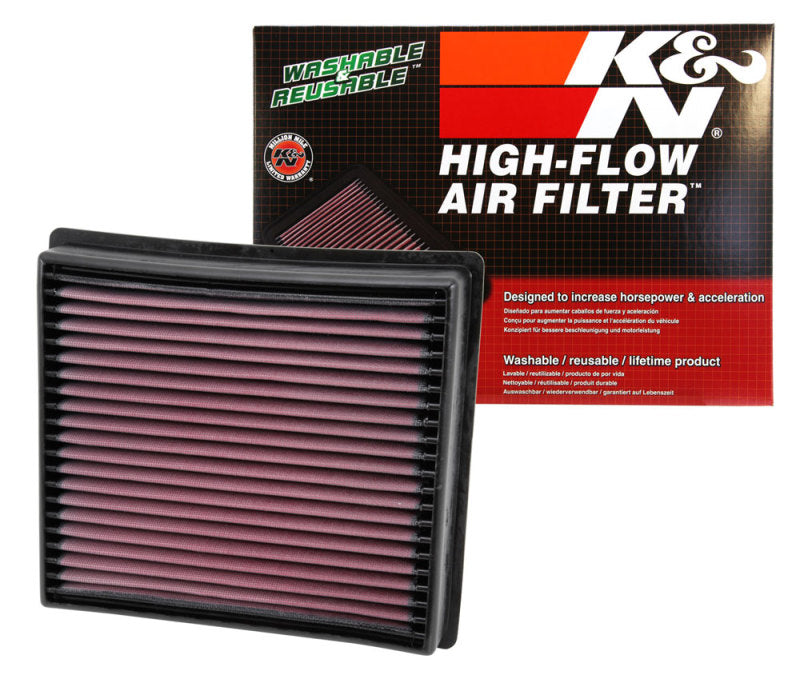 K&N Engineering replacement panel air filter for 2013-2014 Dodge Ram 2500/3500/4500/5500 6.7L diesel engine, drop-in design