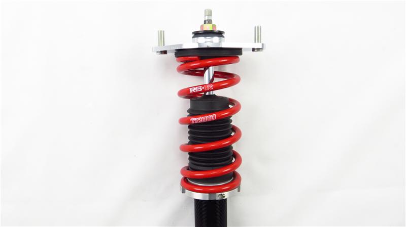 RS-R Sports-i coilovers installed on a 2014-2016 Subaru Crosstrek Hybrid GPE, showcasing adjustable suspension components.