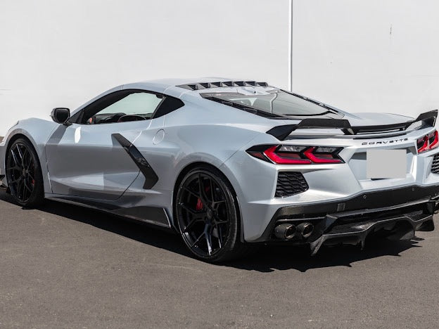 2020+ CHEVROLET CORVETTE C8 COUPE | CARBON FIBER REAR ROOF WING SPOILER VORTEX GENERATORS