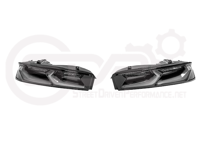 2016-2018 Chevrolet Camaro | C8 Style Sequential Signal LED Rear Taillights Pair (Clear / Red / Smoke Lens)
