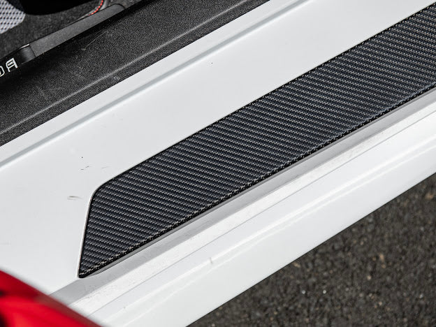 2020-UP CORVETTE C8 | CARBON FIBER SIDE DOOR SILL PLATE STRIP COVERS PANELS