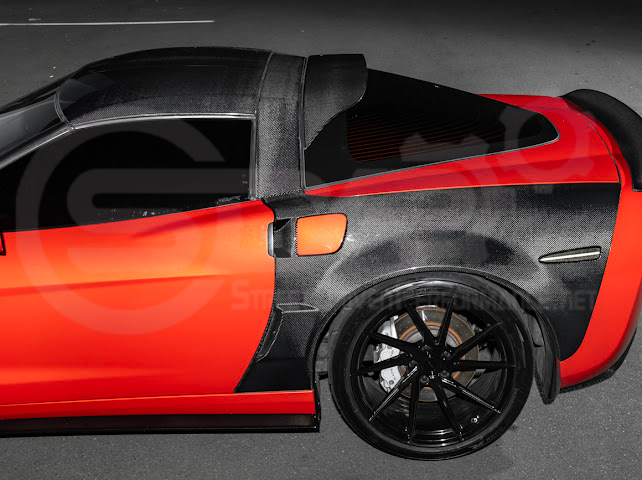 2005-2013 CHEVROLET CORVETTE C6 | SDP PERFORMANCE CARBON FIBER REAR ROOF WING LID SPOILER