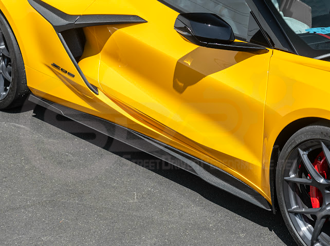 2023-UP CHEVROLET CORVETTE C8 Z06 & E-RAY | SDP PERFORMANCE TRACK STYLE SIDE SKIRTS ROCKER PANEL GROUND EFFECTS